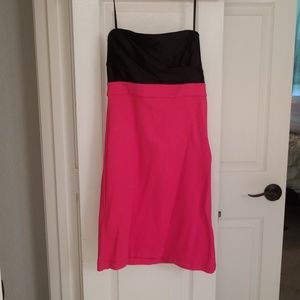 Bcbg hot pink and black dress